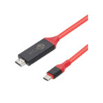 SM6607-Rox-Type C-To-Hdmi-Cable-Red-Black-2